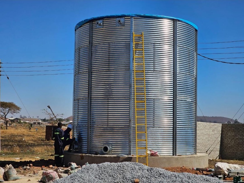 Corrugated steel water tank — Delbrooke Tynwald